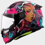 LS2 casco moto infantil integral FF812 Cyberg Purple Cyan