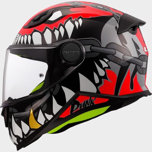 LS2 casco moto infantil integral FF812 Punk rojo