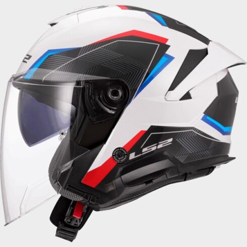 LS2 casco jet OF618 Verso II Air rojo azul