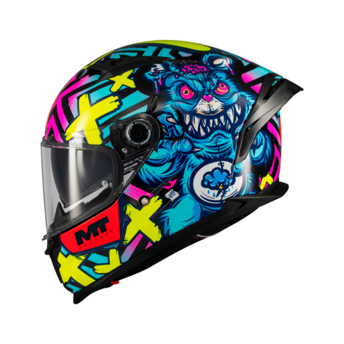 MT Helmets casco integral Braker SV Crazy Teddy B7 azul
