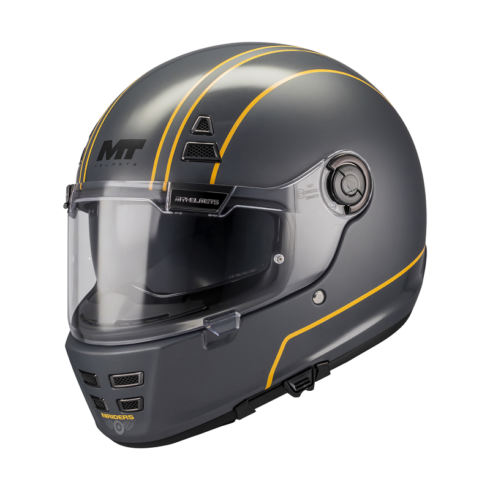 MT Helmets casco integral Jarama SV Wild C2 titanio amarillo