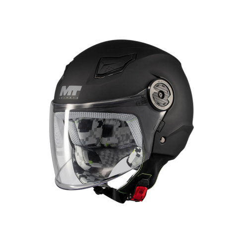 MT Helmets casco jet Lite Pure A1 negro mate