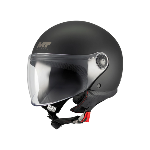 MT Helmets casco jet Street S Pure A1 negro mate