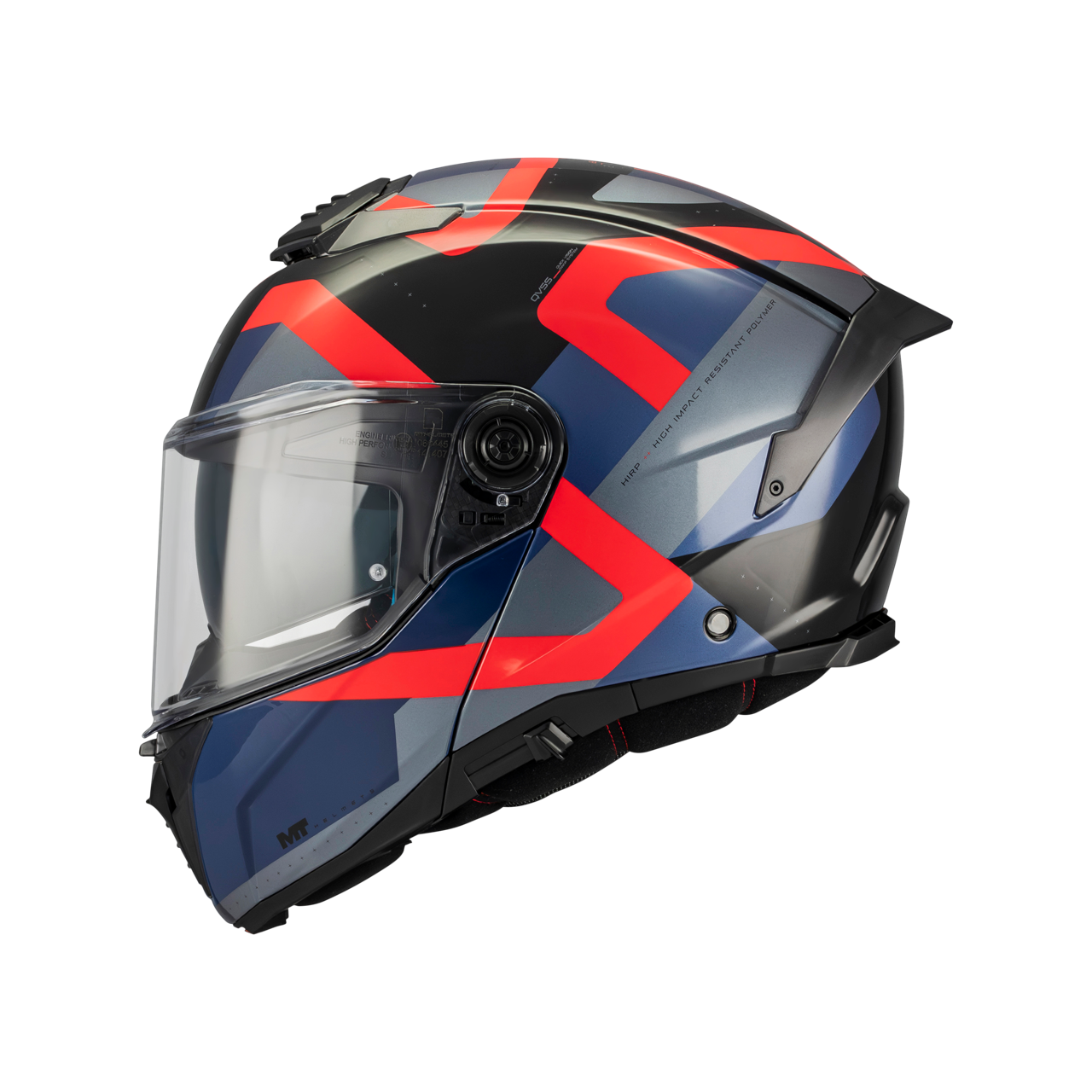 MT Helmets casco modular Atom 2 SV Dexter B15 azul rojo - Imagen 2