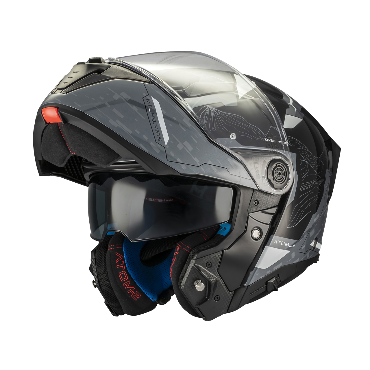 MT Helmets casco modular Atom 2 SV Highlands C2 titanio