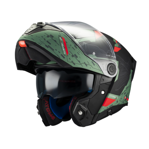 MT Helmets casco modular Atom 2 SV Highlands C6 verde