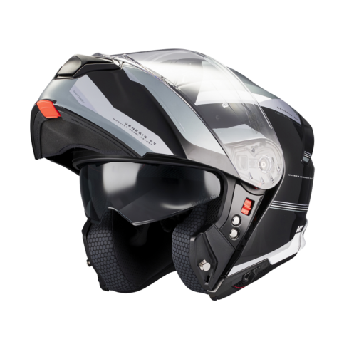 MT Helmets casco modular Genesis SV Raccoon B12 gris