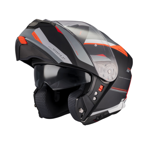 MT Helmets casco modular Genesis SV Raccoon B5 rojo