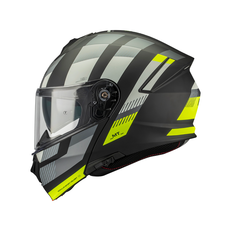 MT Helmets casco modular Genesis SV Stroke B13 amarillo - Imagen 2