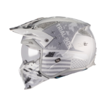 MT Helmets casco trial Streetfighter SV S Belic A2 blanco gris