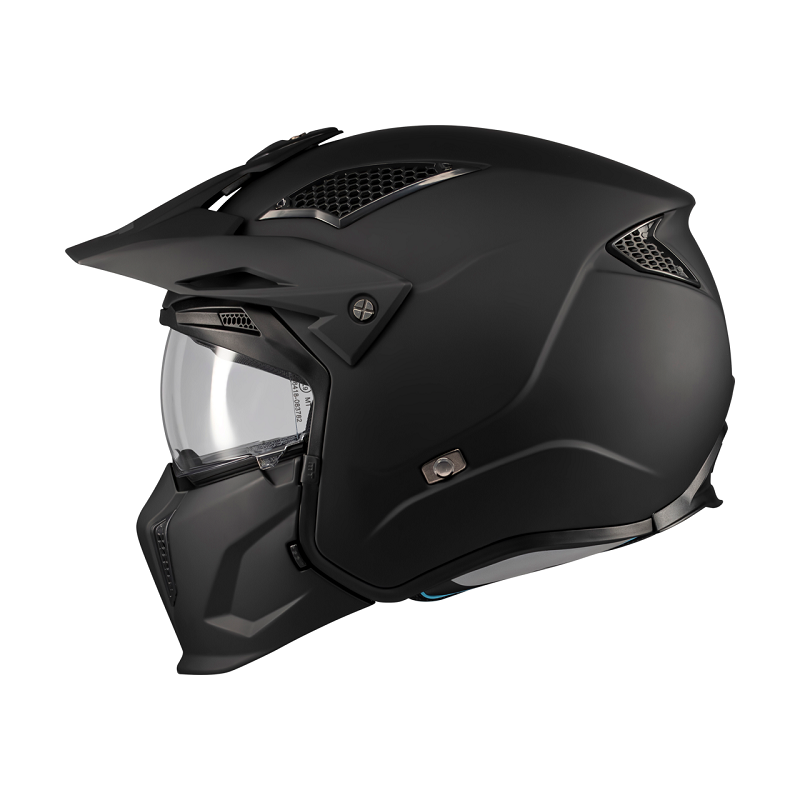 MT Helmets casco trial Streetfighter SV S Pure A1 negro mate