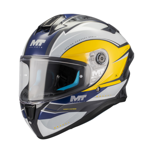 MT Helmets casco integral Targo S Outside C3 amarillo azul