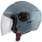 NZI casco jet Civic Solid gris nardo