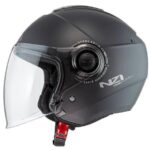 NZI casco jet Civic Solid negro mate