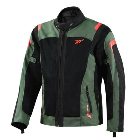 Seventy Degrees chaqueta moto JT66 Sahara negra verde naranja