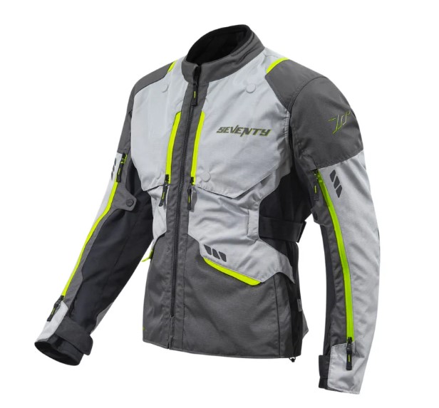 Seventy Degrees chaqueta moto JT67 Tanami gris amarillo