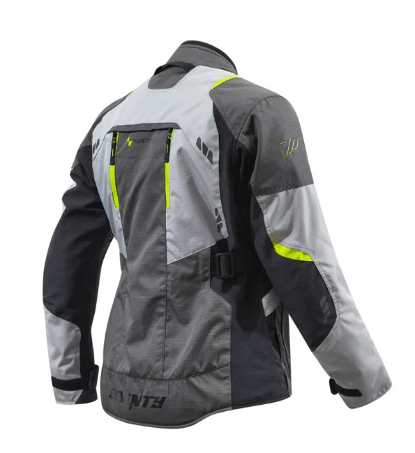 Seventy Degrees chaqueta moto JT67 Tanami gris amarillo - Imagen 3