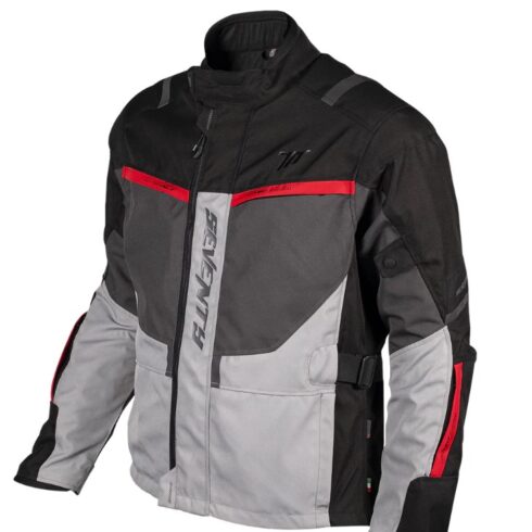 Seventy Degrees chaqueta moto JT83 Tonale negro gris rojo