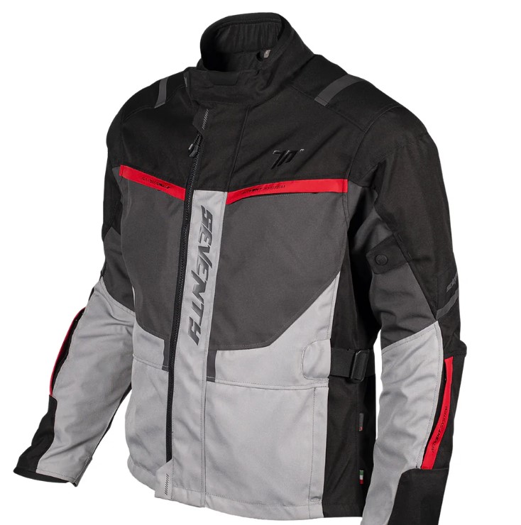 Seventy Degrees chaqueta moto JT83 Tonale negro gris rojo