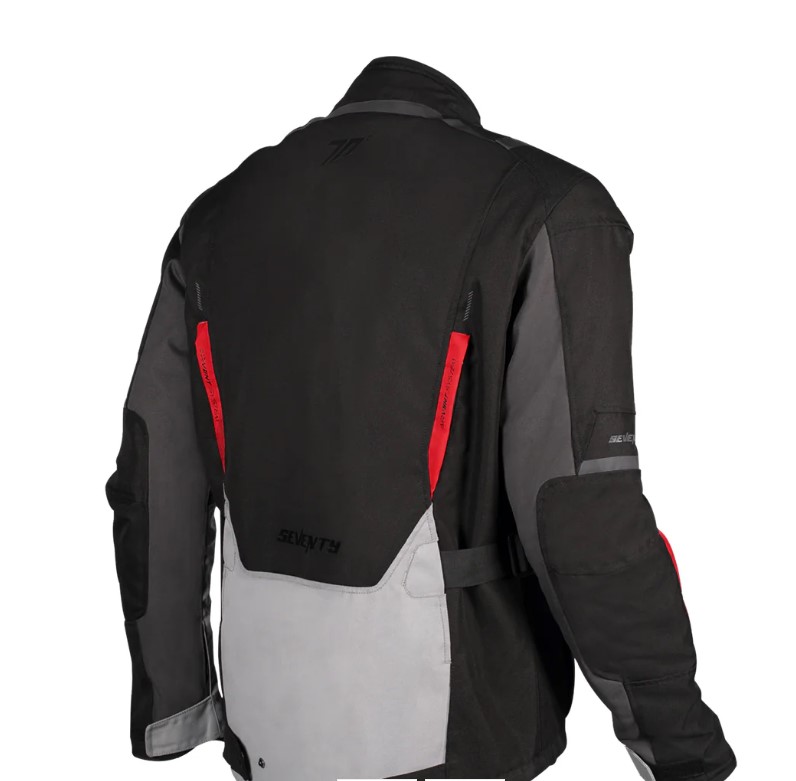 Seventy Degrees chaqueta moto JT83 Tonale negro gris rojo - Imagen 2