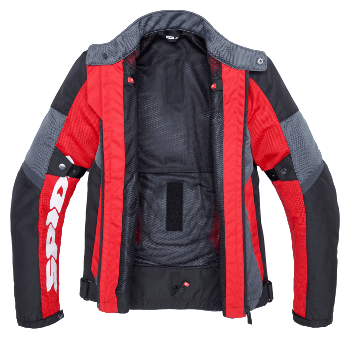 Spidi chaqueta moto verano Tek Net rojo negro - Imagen 3