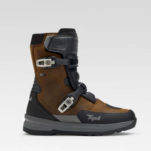 XPD bota moto X-Adventure Mid H2OUT marrón