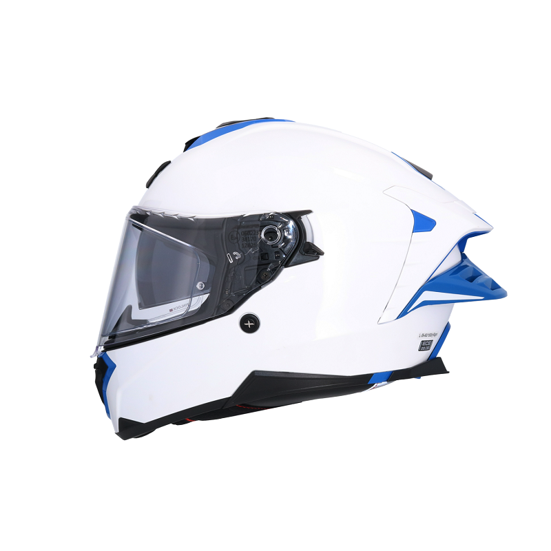 Shiro casco integral Brutale Corsa blanco azul - Imagen 3