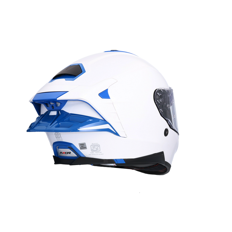 Shiro casco integral Brutale Corsa blanco azul - Imagen 4