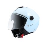 Unik casco jet Vertex DV gafa solar azul celeste