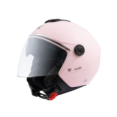 Unik casco jet Vertex DV gafa solar rosa mate