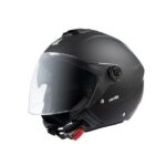 Unik casco jet Vertex DV gafa solar negro mate
