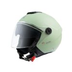 Unik casco jet Vertex DV gafa solar verde oliva