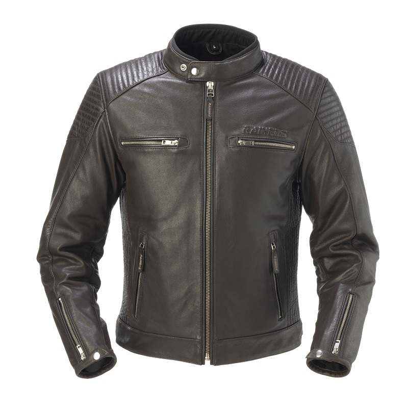 Rainers chaqueta moto cuero Atlanta marrón