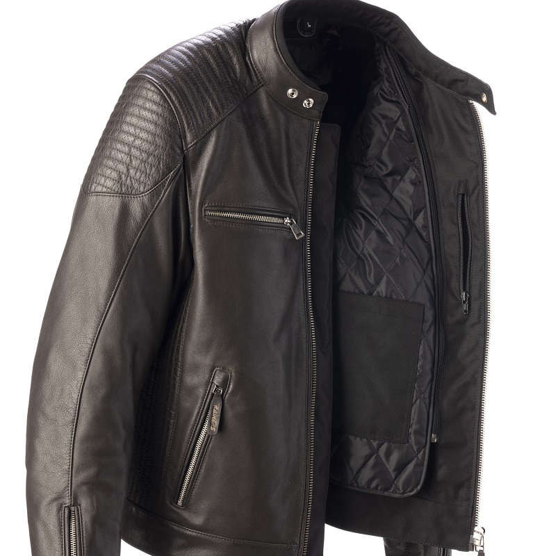 Rainers chaqueta moto cuero Atlanta marrón - Imagen 3