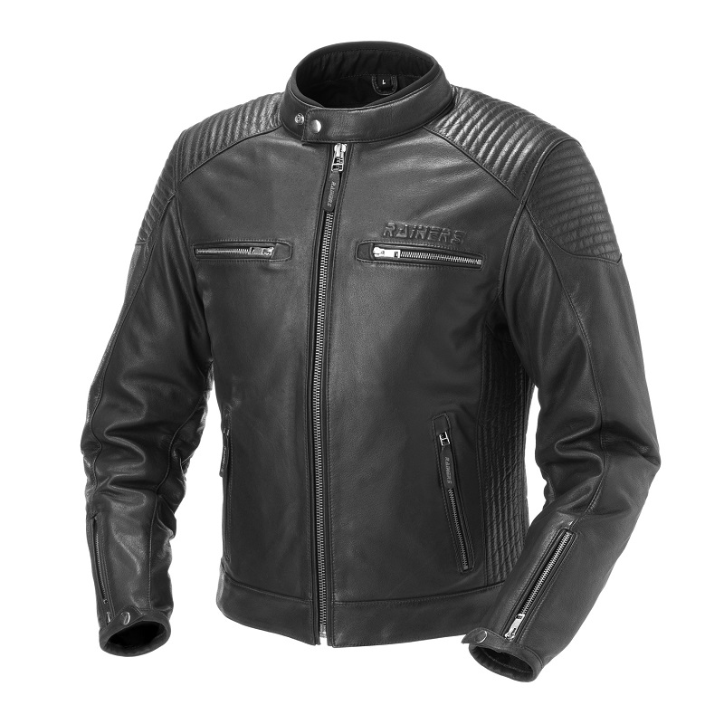 Rainers chaqueta moto cuero Atlanta negro