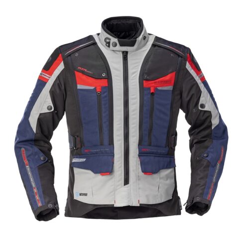 Rainers chaqueta moto tricapa Trivor azul rojo