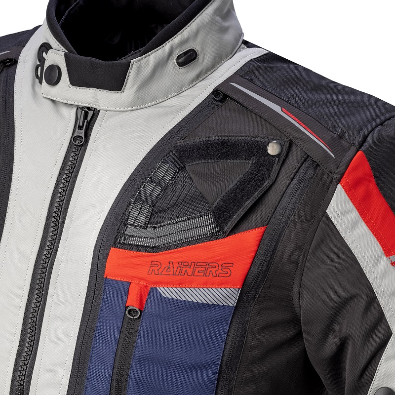Rainers chaqueta moto tricapa Trivor azul rojo - Imagen 3