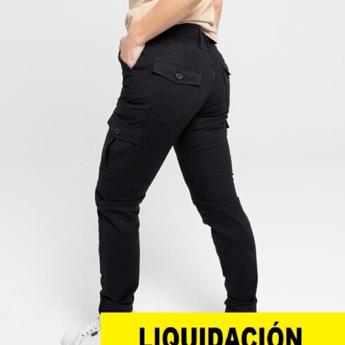 By City pantalón mujer Mixed Slim III negro