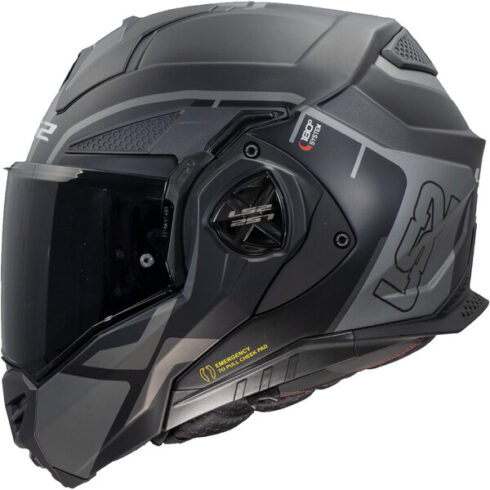 LS2 casco moto modular FF901 Advant X Metryk titanio