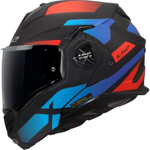 LS2 casco moto modular FF901 Advant X Nova azul rojo