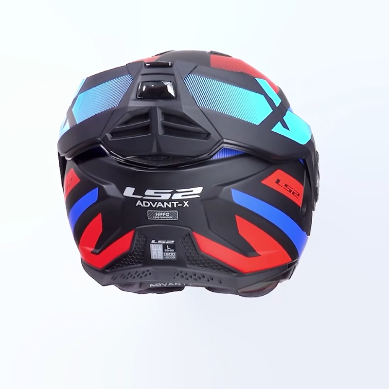 LS2 casco moto modular FF901 Advant X Nova azul rojo - Imagen 3
