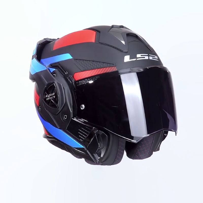 LS2 casco moto modular FF901 Advant X Nova azul rojo - Imagen 4