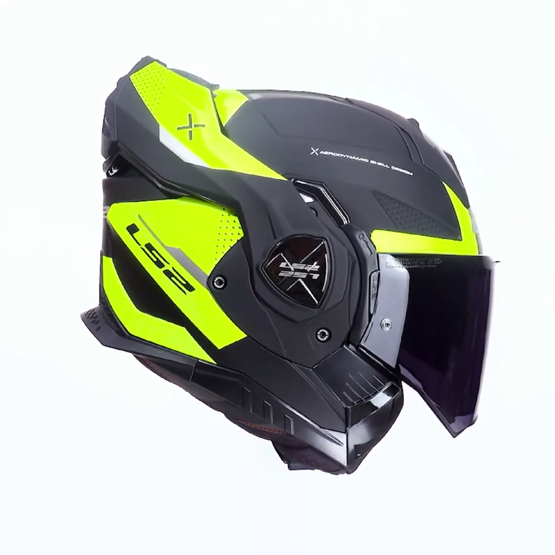 LS2 casco moto modular FF901 Advant X Oblivion amarillo - Imagen 3