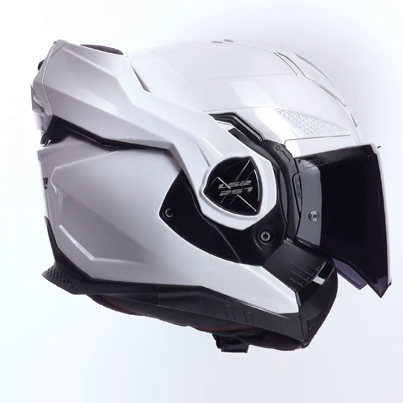 LS2 casco moto modular FF901 Advant X Solid blanco - Imagen 2
