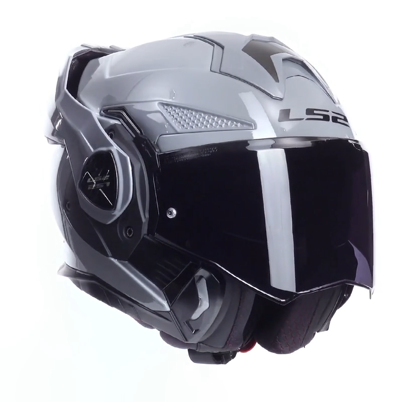 LS2 casco moto modular FF901 Advant X Solid gris nardo - Imagen 4