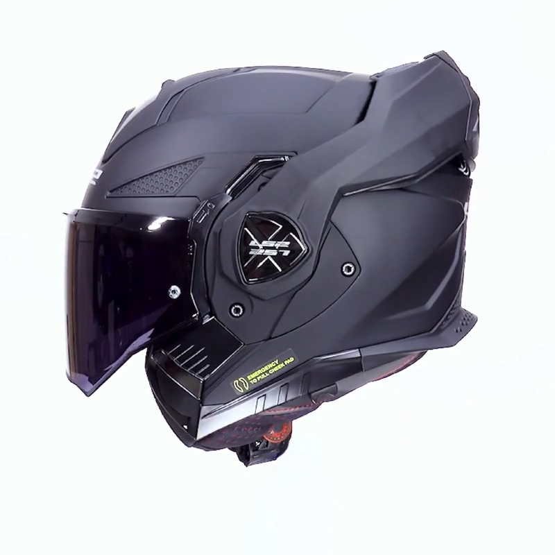 LS2 casco moto modular FF901 Advant X Solid negro mate - Imagen 4