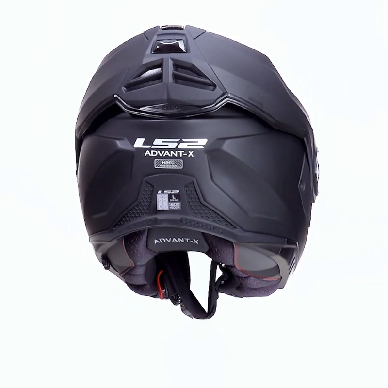LS2 casco moto modular FF901 Advant X Solid negro mate - Imagen 3