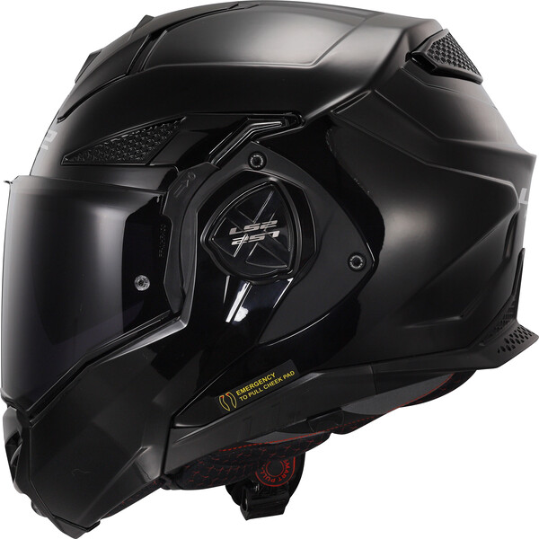 LS2 casco moto modular FF901 Advant X Solid negro