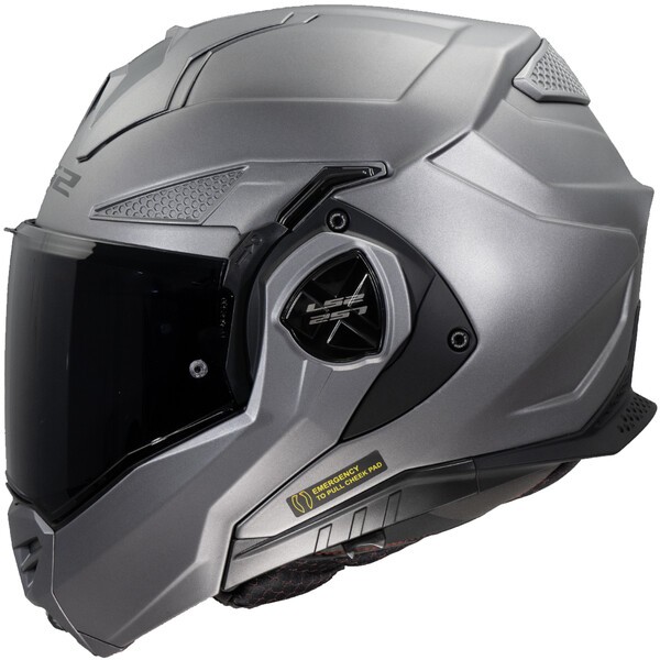 LS2 casco moto modular FF901 Advant X Solid titanio