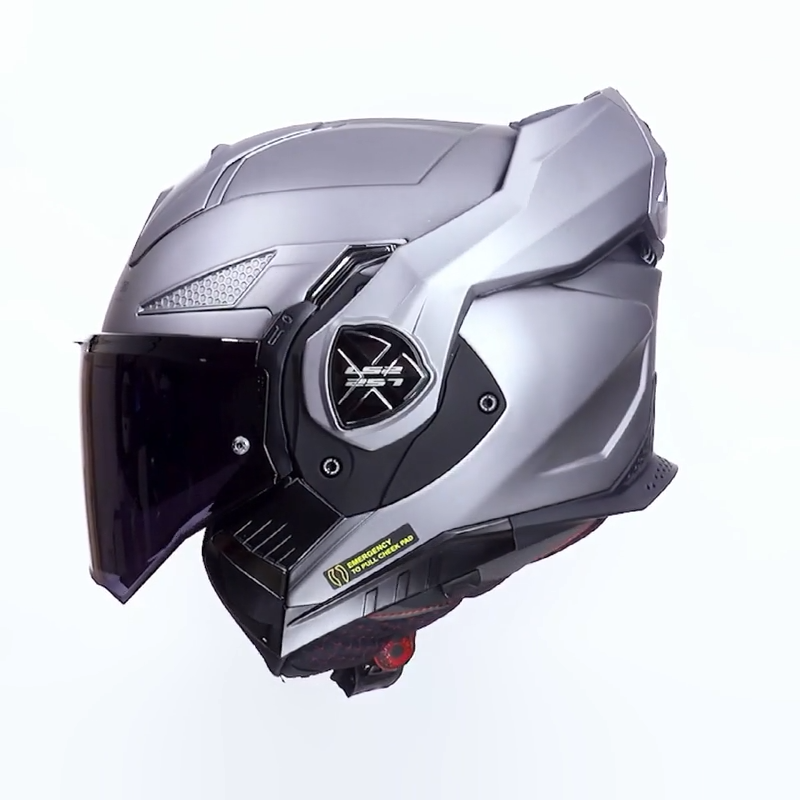 LS2 casco moto modular FF901 Advant X Solid titanio - Imagen 2